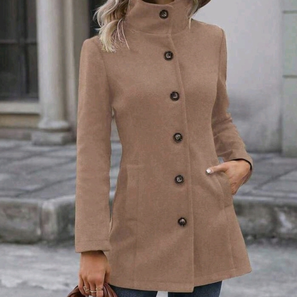 SHEIN Classic Brown Trench Coat
